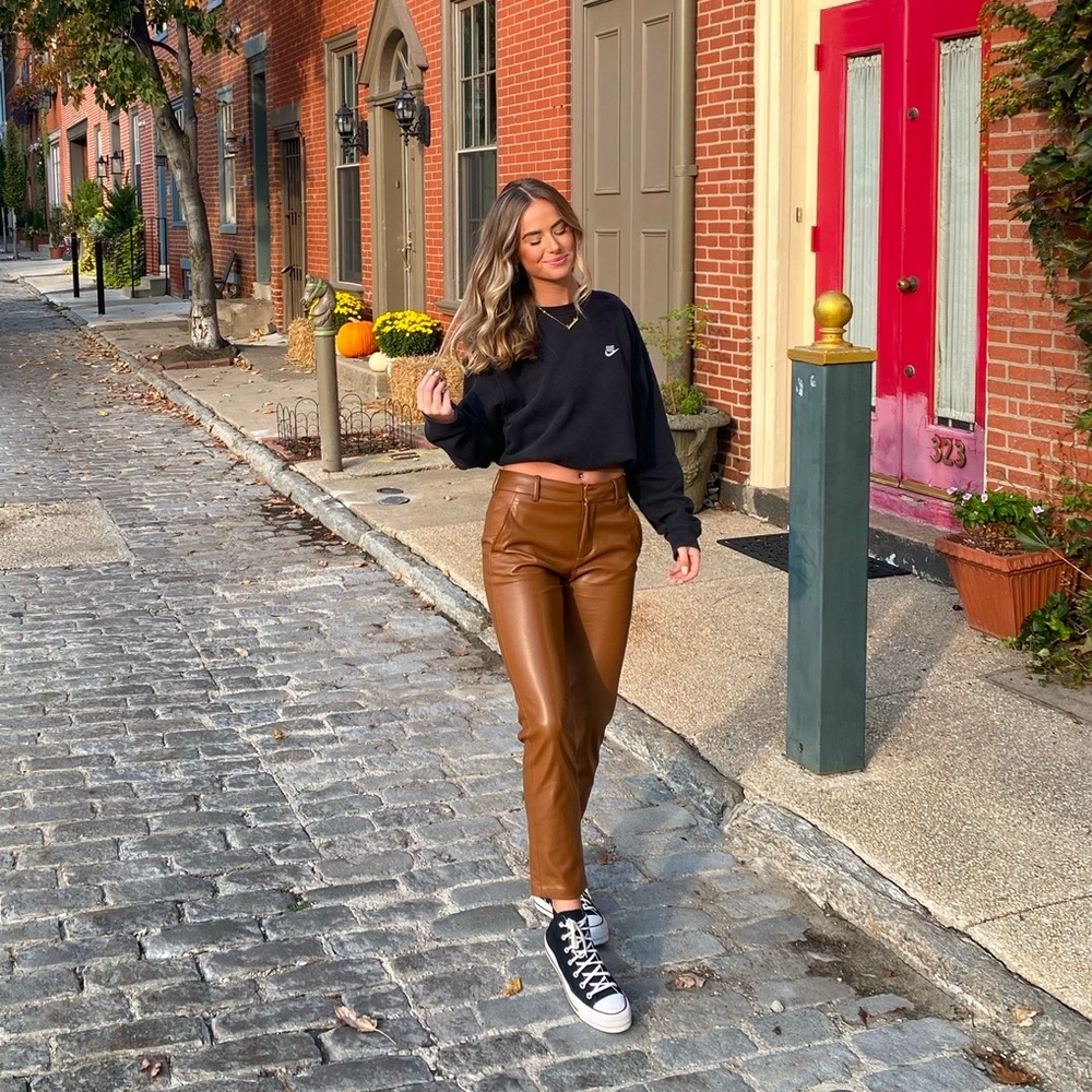 Faux Leather Pants Zara